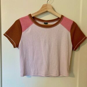 Fun Tri Colored Crop Top